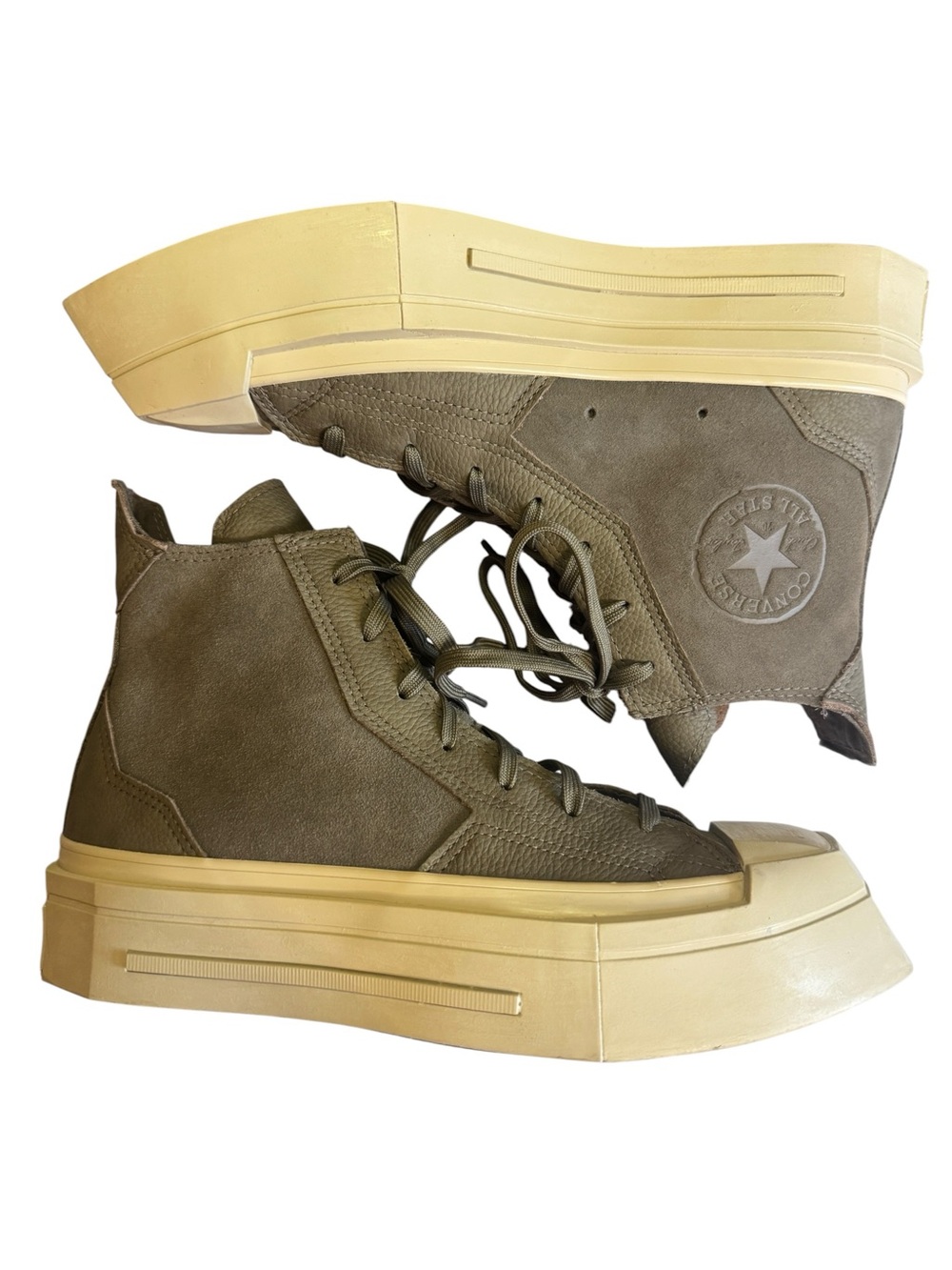 Converse Chuck Taylor All Star Lift Hi Oatmilk Latte Platform Sneakers 8.5/6.5